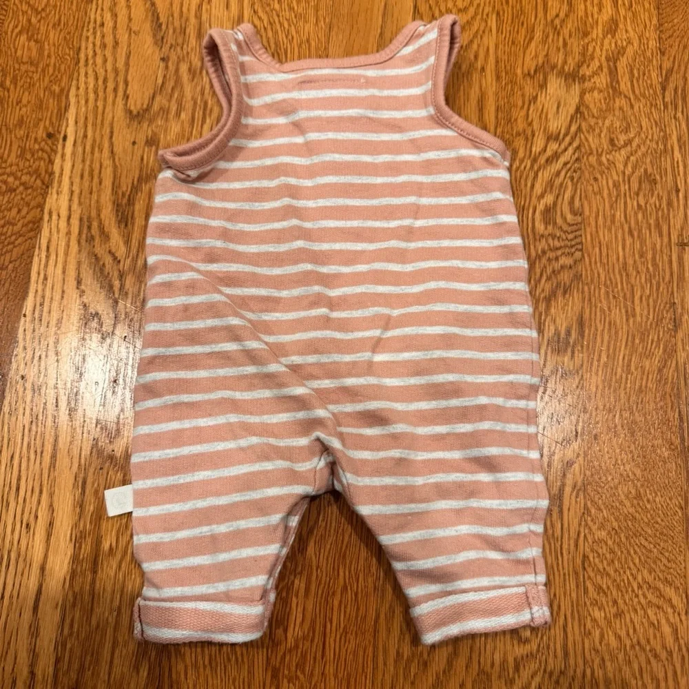 4/$20 Carter’s Little Planet Organic Striped Pink & White Baby Romper newborn